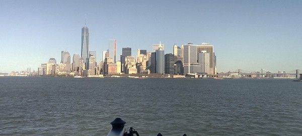 Solourlaub: Staten Island Ferry. Blick auf Manhatten