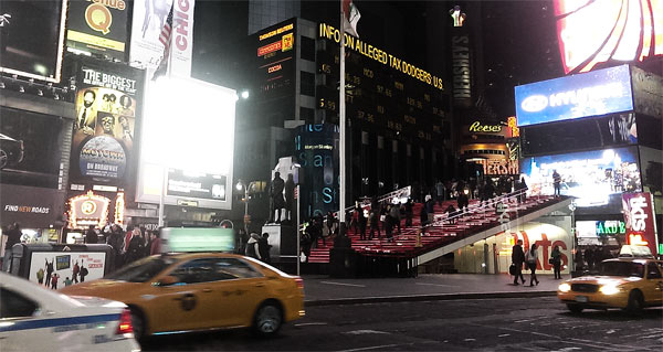 New York Times Square Treppe