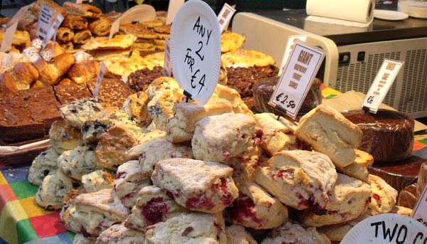 Frische Scones auf dem Temple Bar Food Market