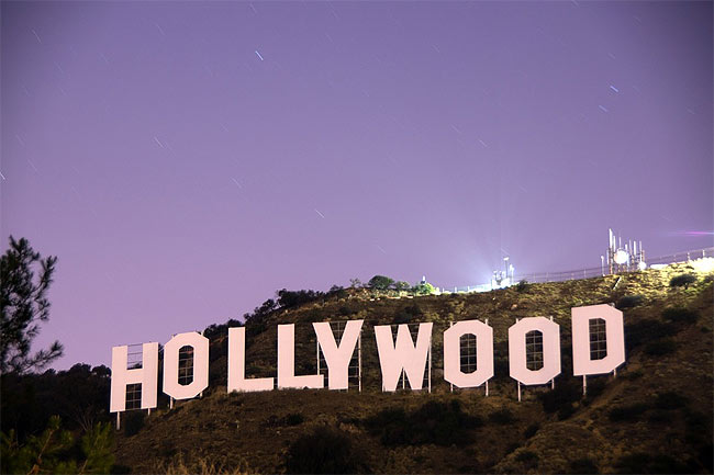Der berühmte Hollywood-Schriftzug in den Bergen bei Los Angeles
