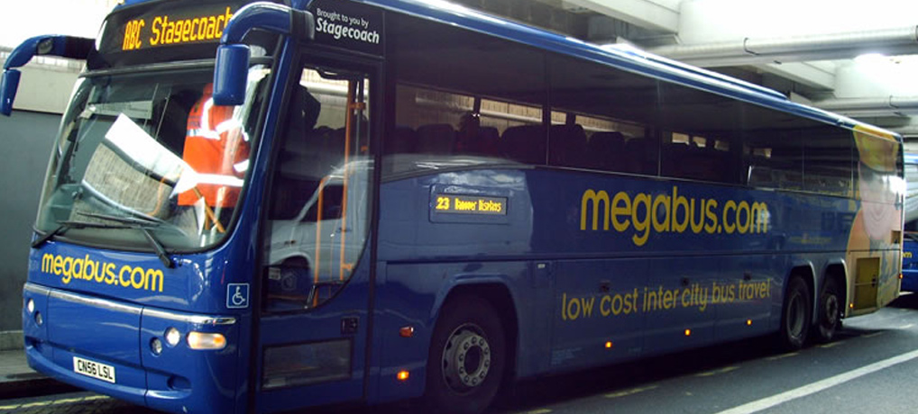 megabus.com aktion, Busfahrten, Reisebus, Linienbus, billig