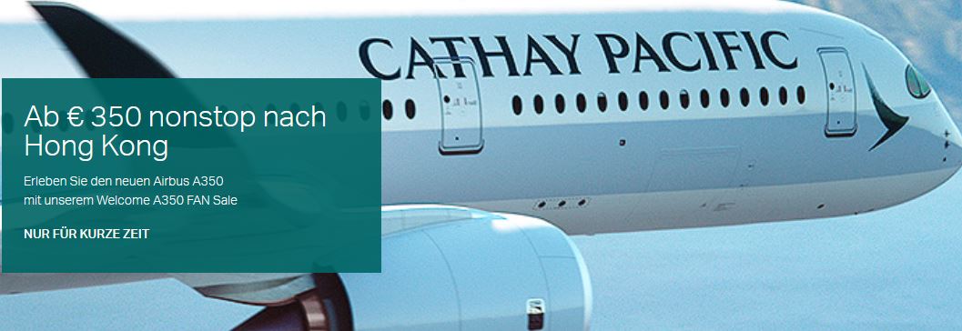 Sale bei CATHAY PACIFIC - ab 350€ nach Hongkong und zurück