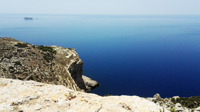 Die Dingli Cliffs bilden den höchsten Punkte Maltas, nur um dann steil ins Meer abzufallen