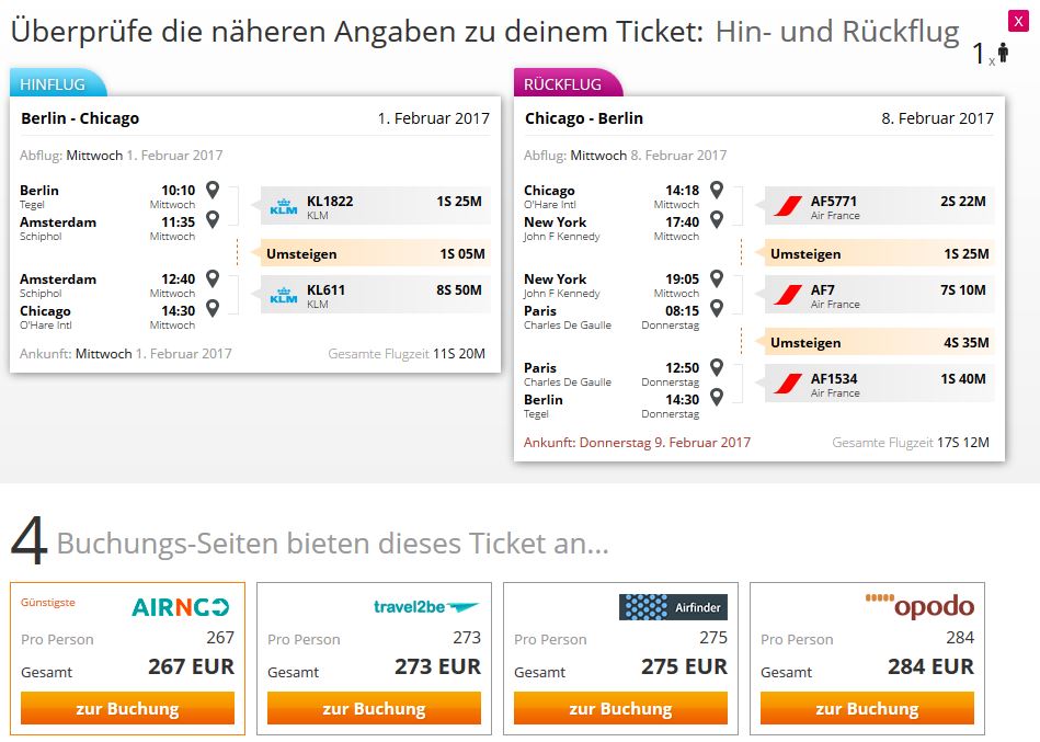 singleurlaub, chicago flüge, 2017, klm, airfrance, billig, delta