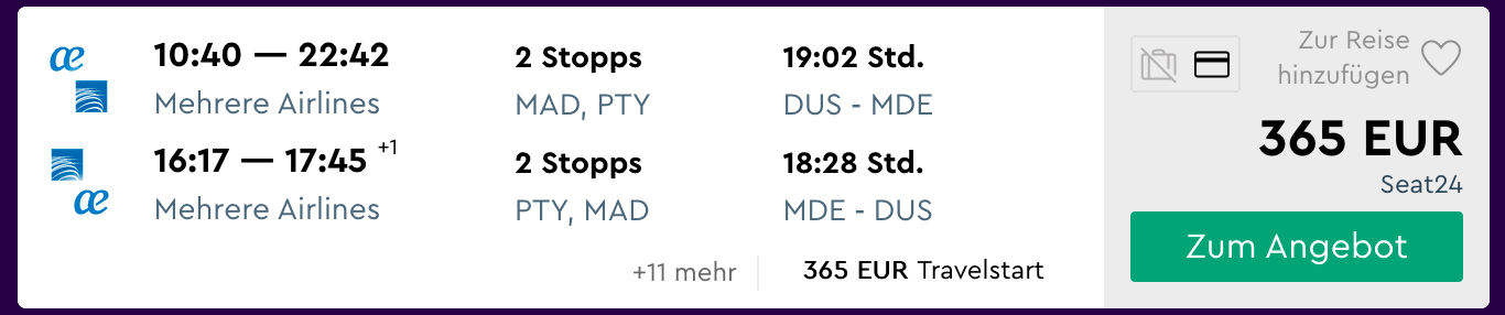 flüge nach kolumbien düsseldorf