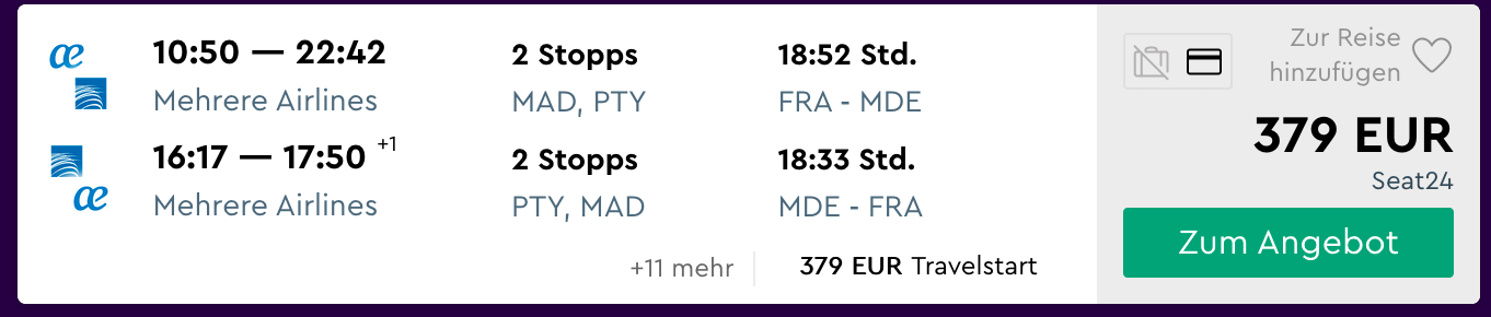 flüge ab frankfurt nach kolumbien